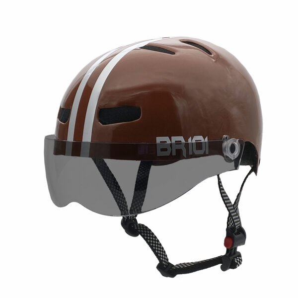 Capacete Urbano Br 101 Vision Marrom - Imagem 2