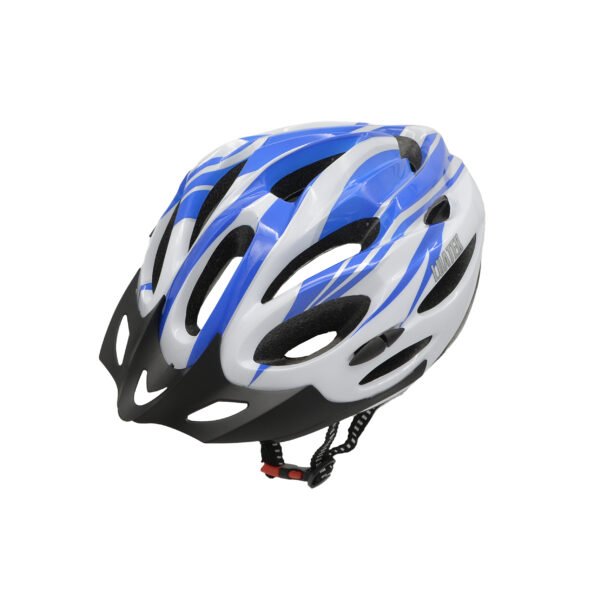 Capacete de bicicleta BR 101 Speed  Branco/Azul com Regulagem