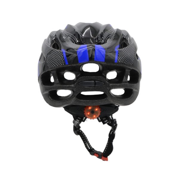 Capacete de bicicleta BR 101 Speed  Preto/Azul com Sinalizador Led Traseiro e Regulagem - Imagem 4