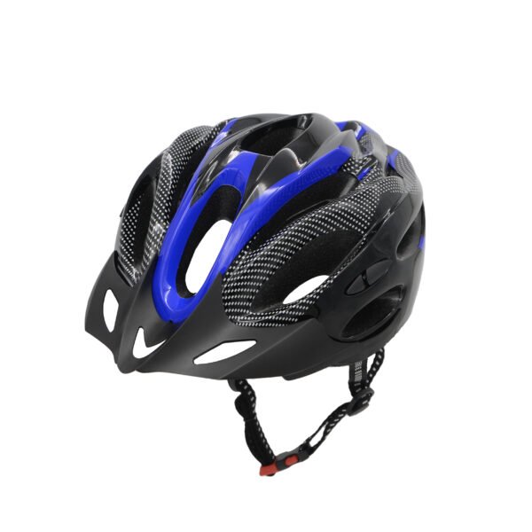 Capacete de bicicleta BR 101 Speed  Preto/Azul com Sinalizador Led Traseiro e Regulagem