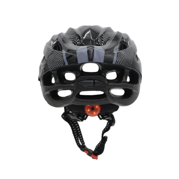 Capacete de bicicleta BR 101 Speed  Preto/ Cinza com Sinalizador Led Traseiro e Regulagem - Imagem 4