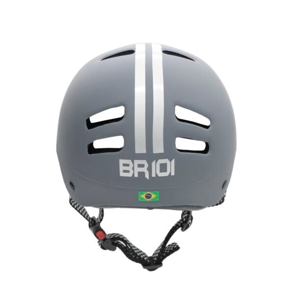 Capacete Br101 Urbano Profissional Cinza FOSCO - Imagem 4