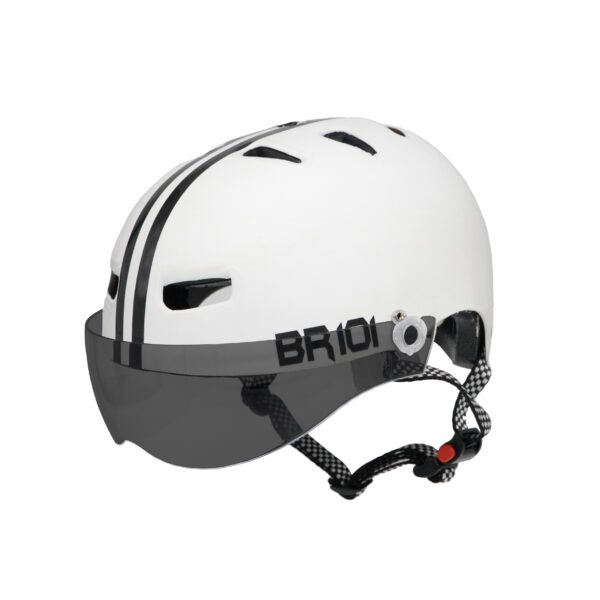 Capacete BR 101 Urbano Profissional Branco Fosco Vision - Imagem 2