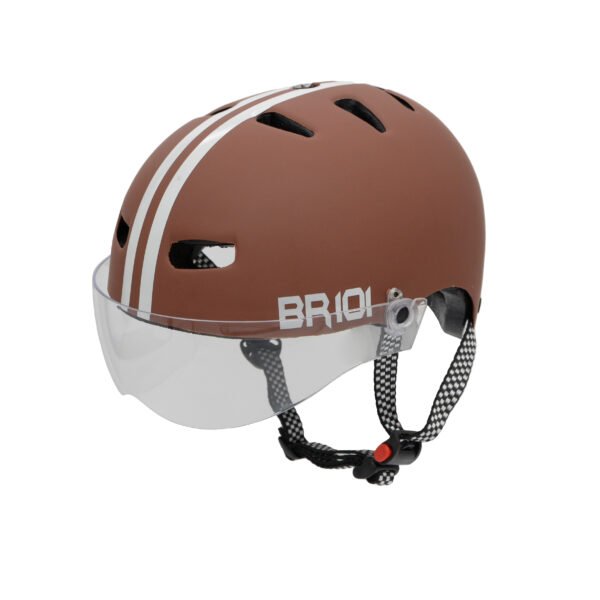 Capacete BR 101 Urbano Profissional Marrom Fosco Vision