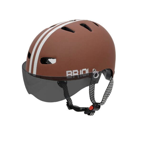 Capacete BR 101 Urbano Profissional Marrom Fosco Vision - Imagem 2