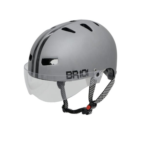 Capacete BR 101 Urbano Profissional Prata Fosco Vision