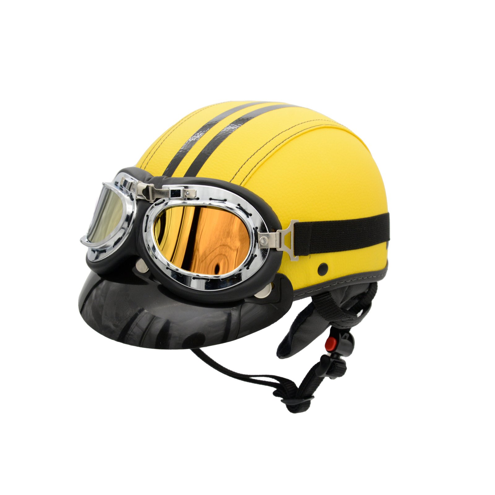 Capacete Coquinho BR101 Amarelo Pala Retrô - Imagem 2
