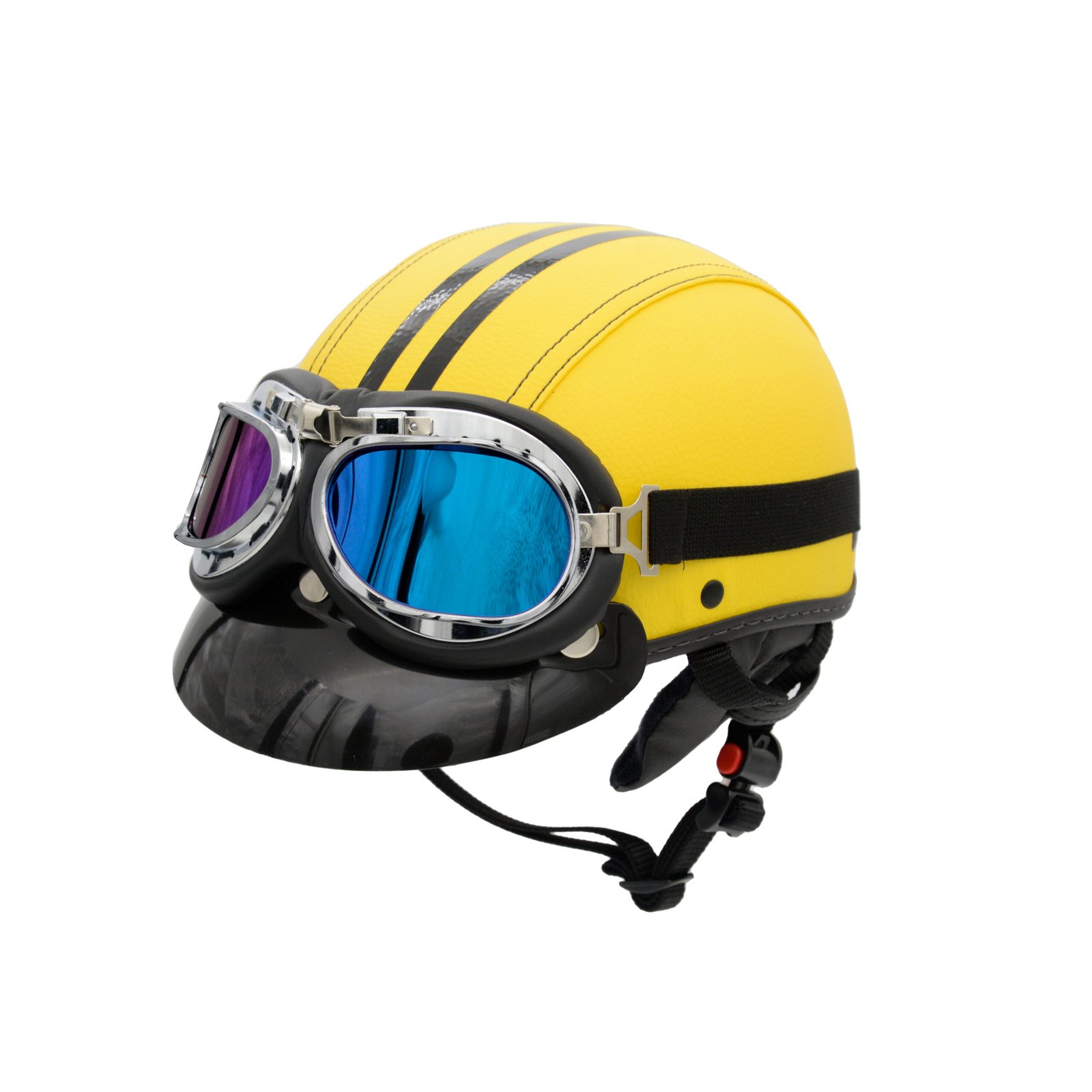 Capacete Coquinho BR101 Amarelo Pala Retrô - Imagem 4