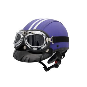 Capacete Coquinho BR 101 Roxo Com Pala Retro Fume