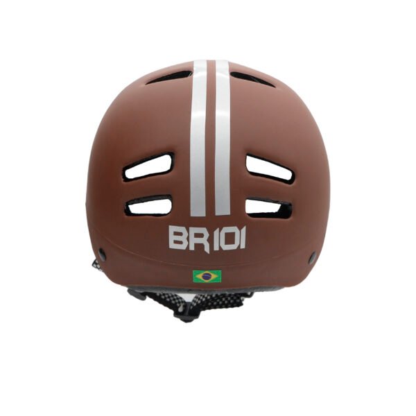 Capacete de bicicleta / skate BR 101 Urbano BABY Marrom - Imagem 4