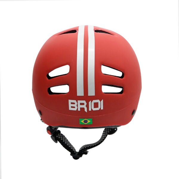 Capacete de bicicleta / skate BR 101 Urbano BABY Vermelho - Imagem 4