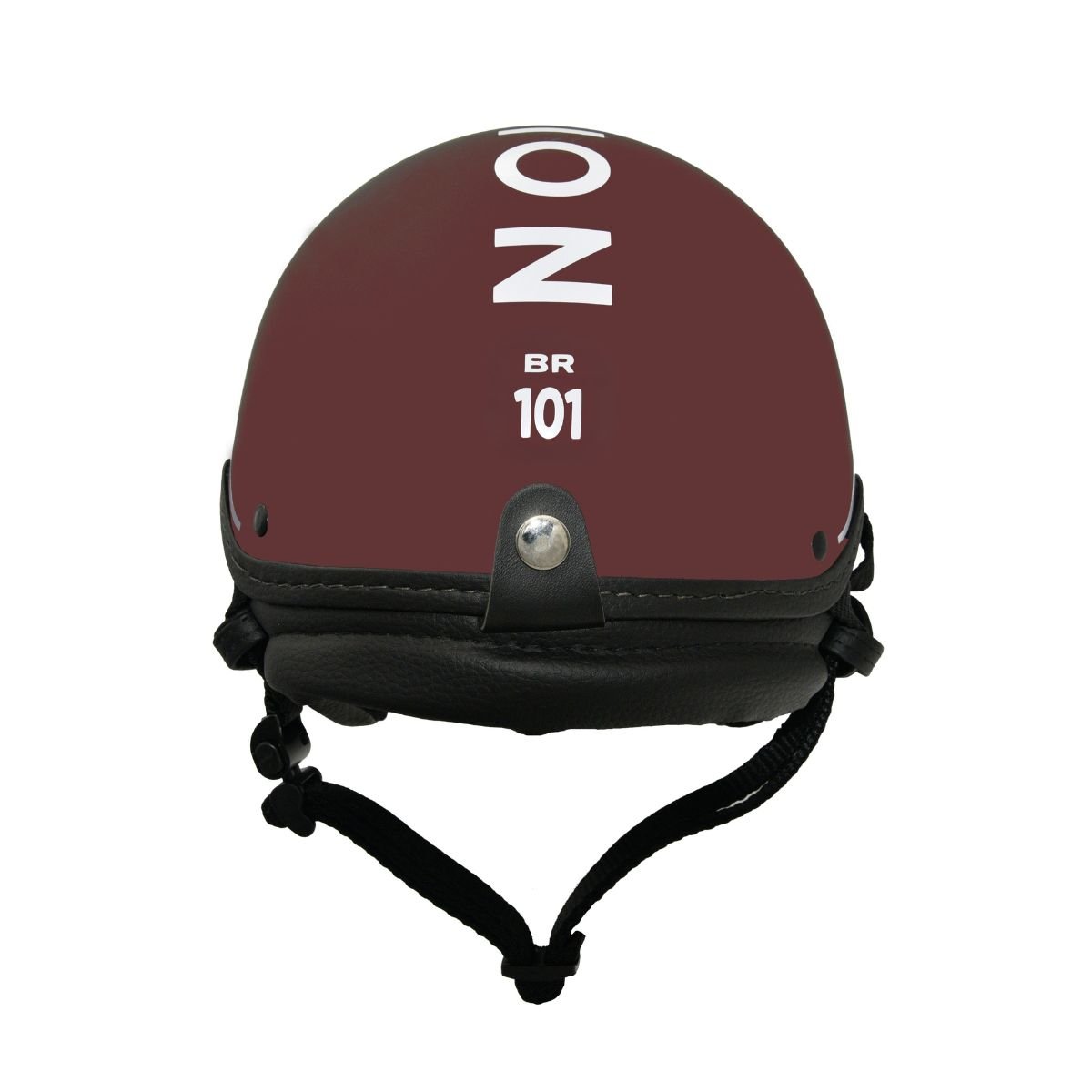 Capacete BR101 Coquinho Fashion Marrom Fosco Pala - Imagem 2