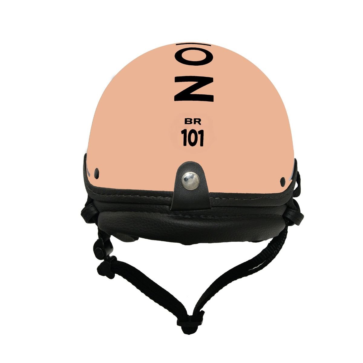 Capacete BR101 Coquinho Fashion Creme Fosco Pala - Imagem 2
