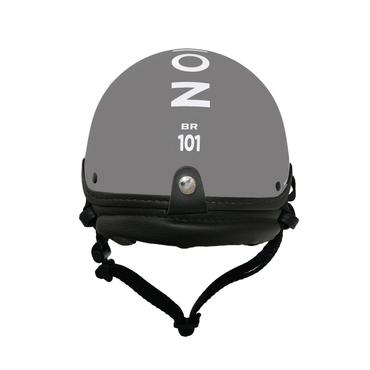 Capacete BR101 Coquinho Fashion Cinza Fosco Pala - Imagem 3