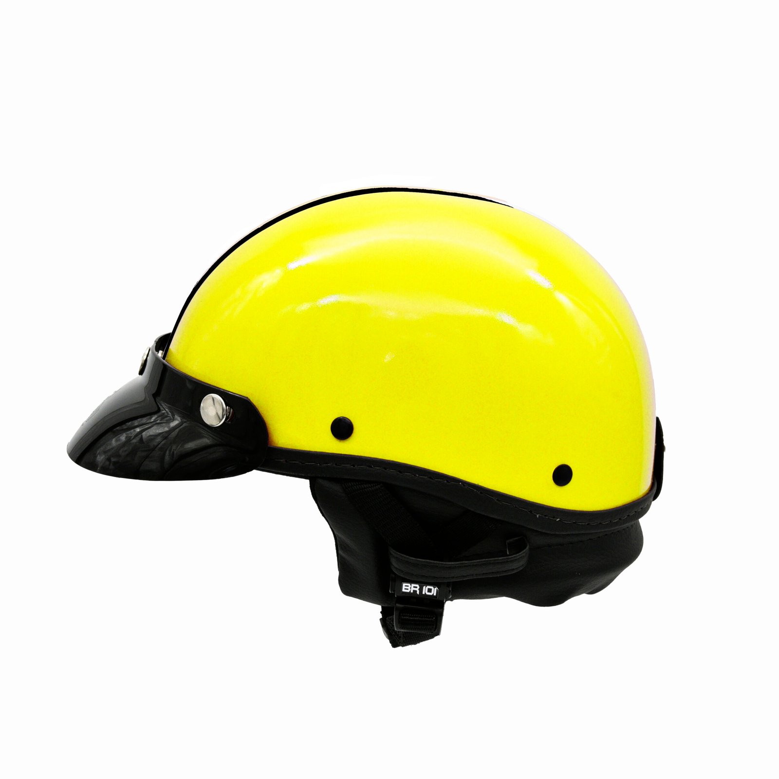 Capacete Coquinho BR 101 Amarelo Brilho Pala - Imagem 2