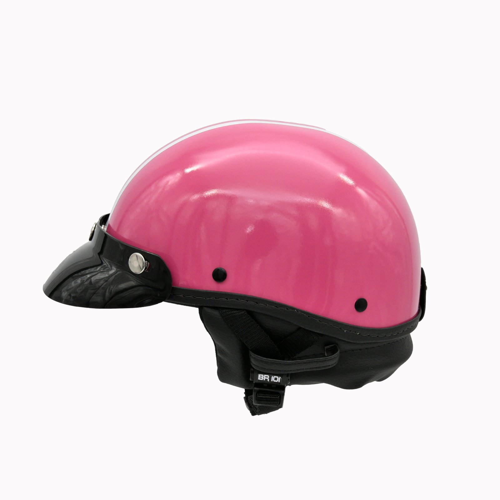 Capacete Coquinho BR 101 Rosa Brilho Pala - Imagem 2