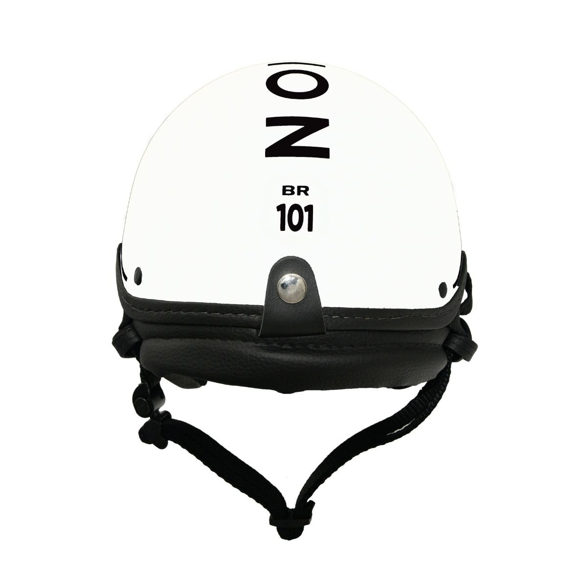 Capacete BR101 Coquinho Fashion Branco Fosco Pala - Imagem 3