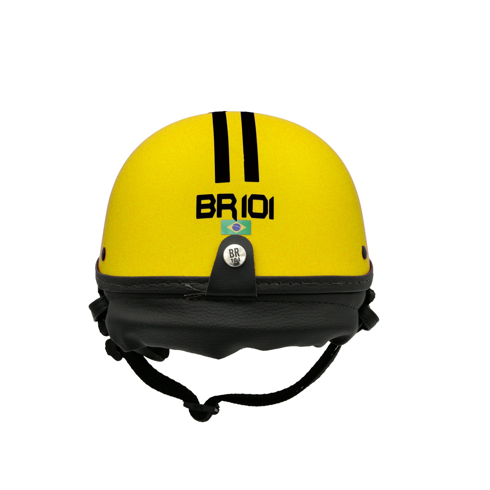 Capacete Coquinho BR 101 Amarelo Fosco Pala - Imagem 4