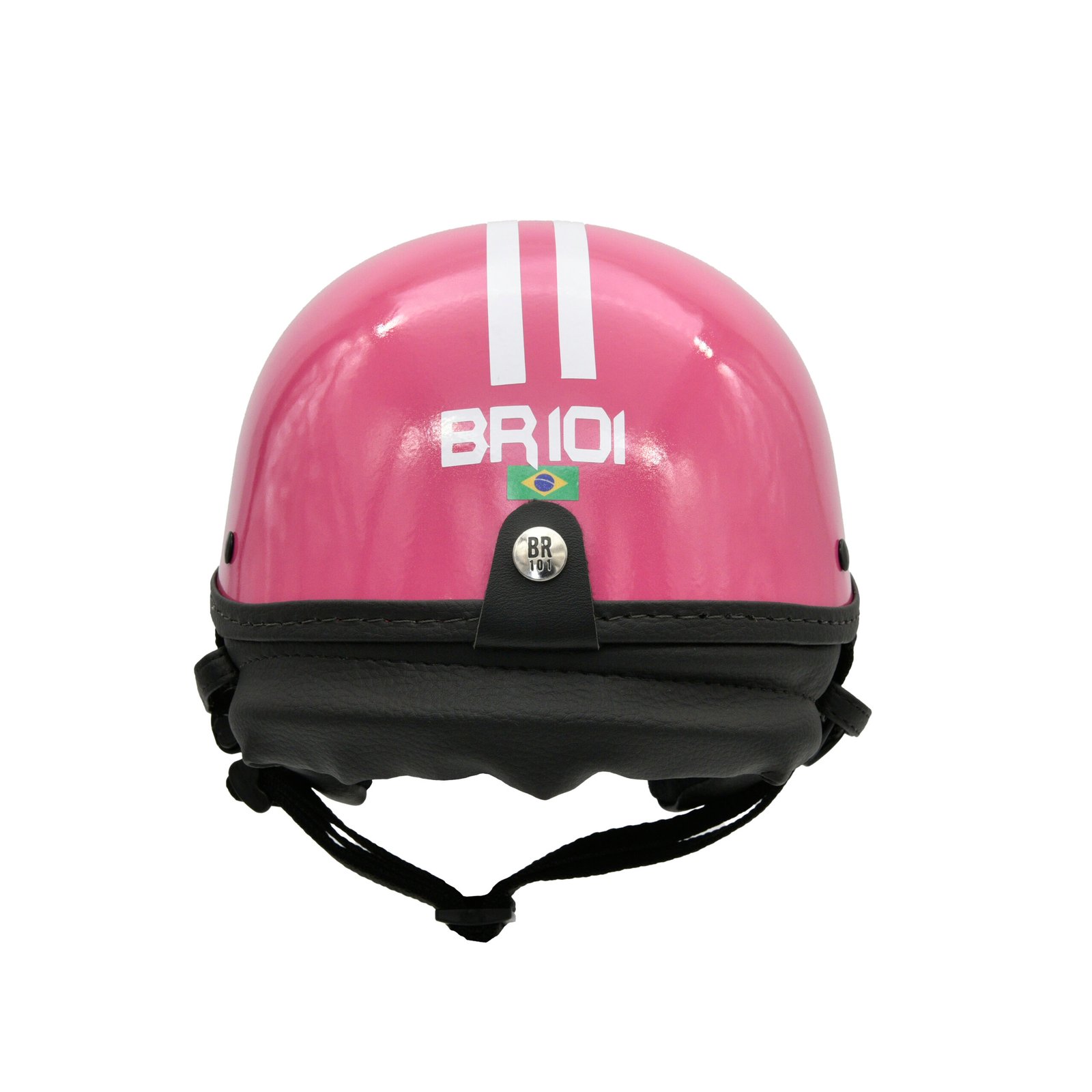 Capacete Coquinho BR 101 Rosa Brilho Pala - Imagem 3