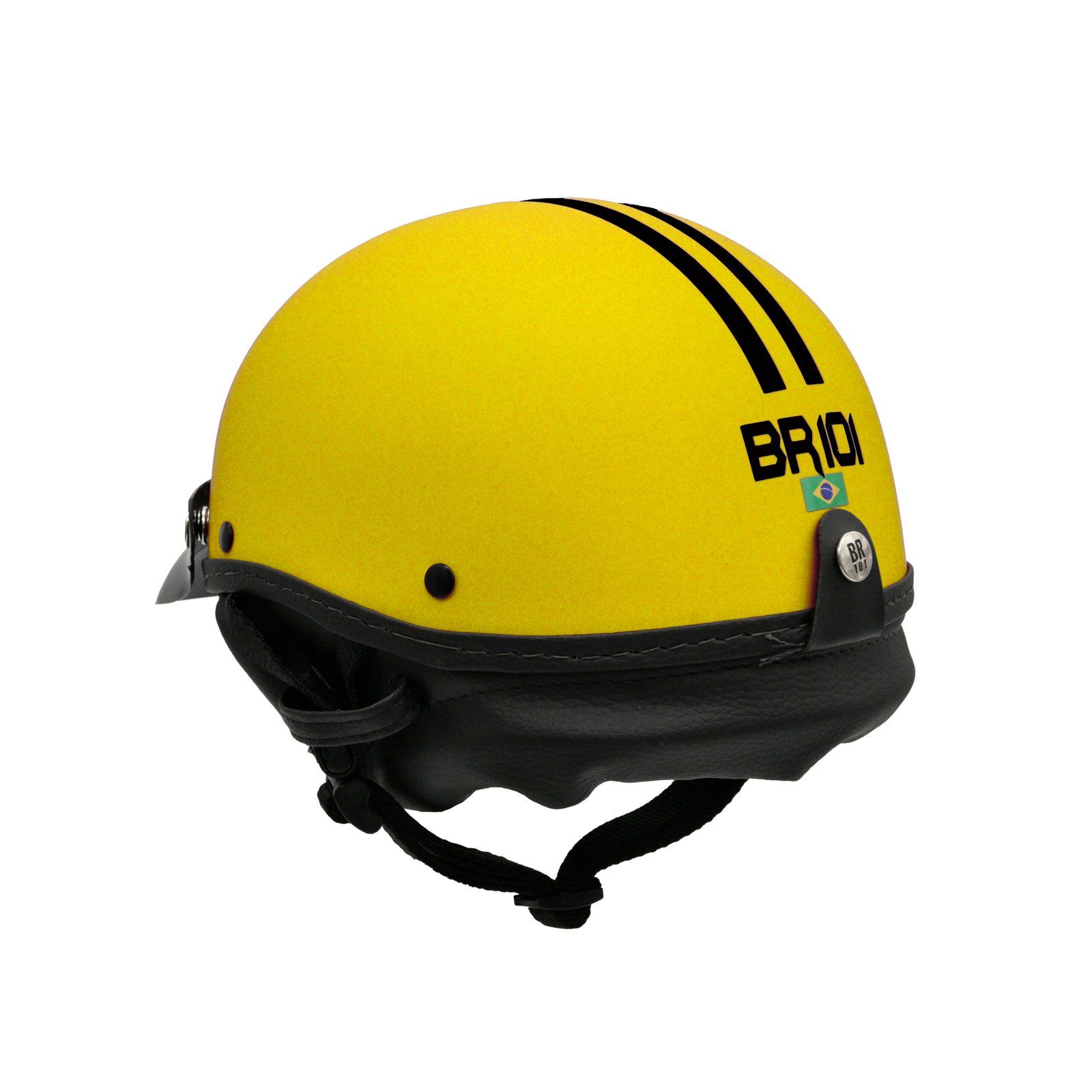 Capacete Coquinho BR 101 Amarelo Fosco Pala - Imagem 3