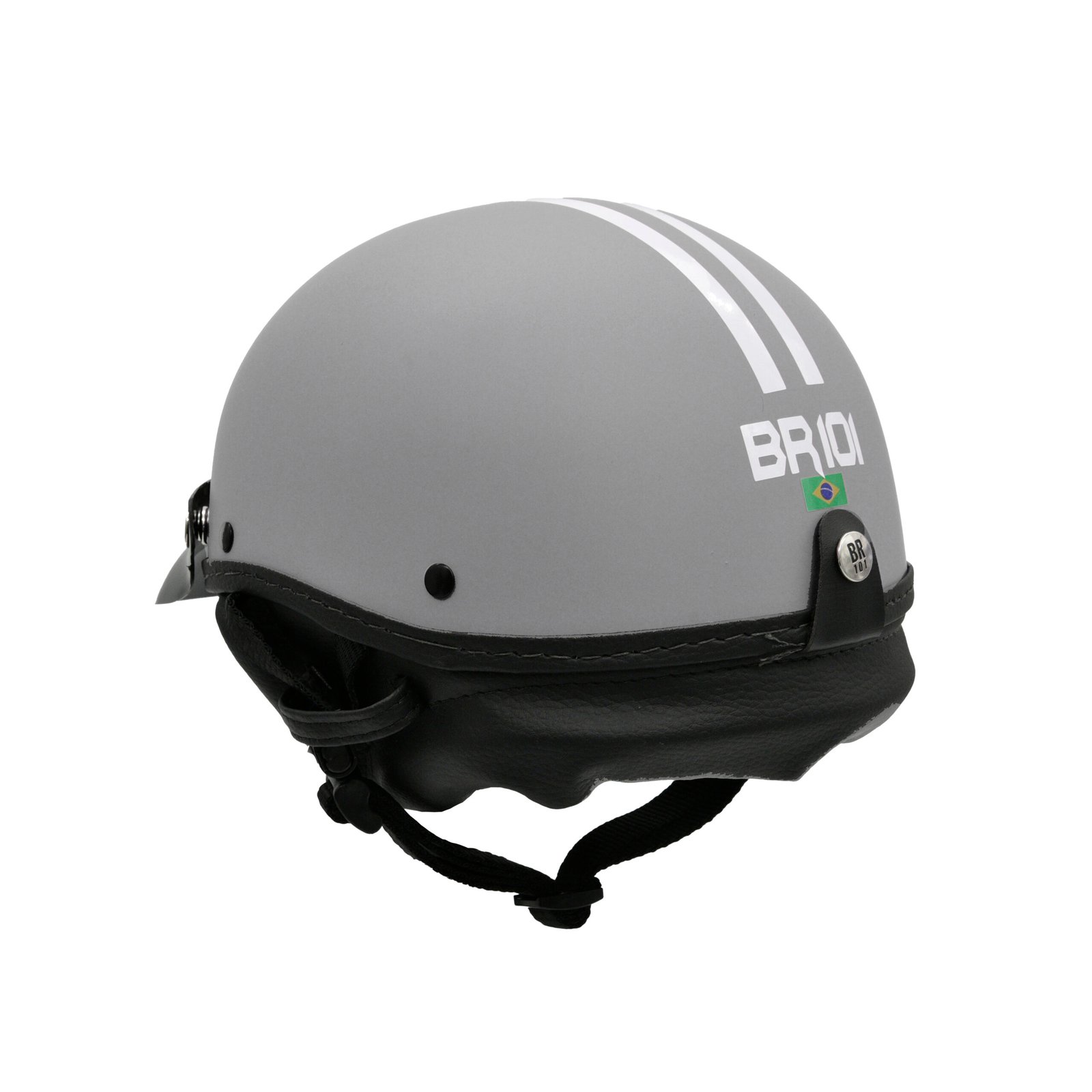 Capacete Coquinho BR 101 Prata Fosco Pala - Imagem 3