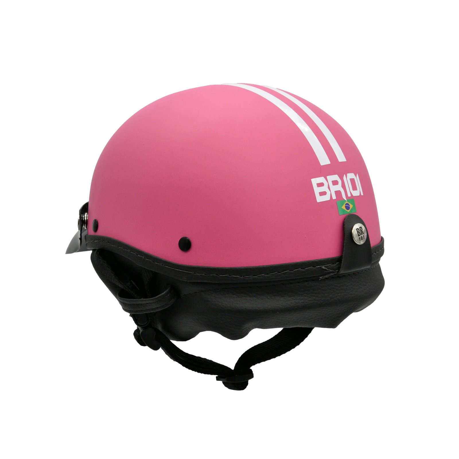 Capacete Coquinho BR 101 Rosa Fosco Pala - Imagem 3