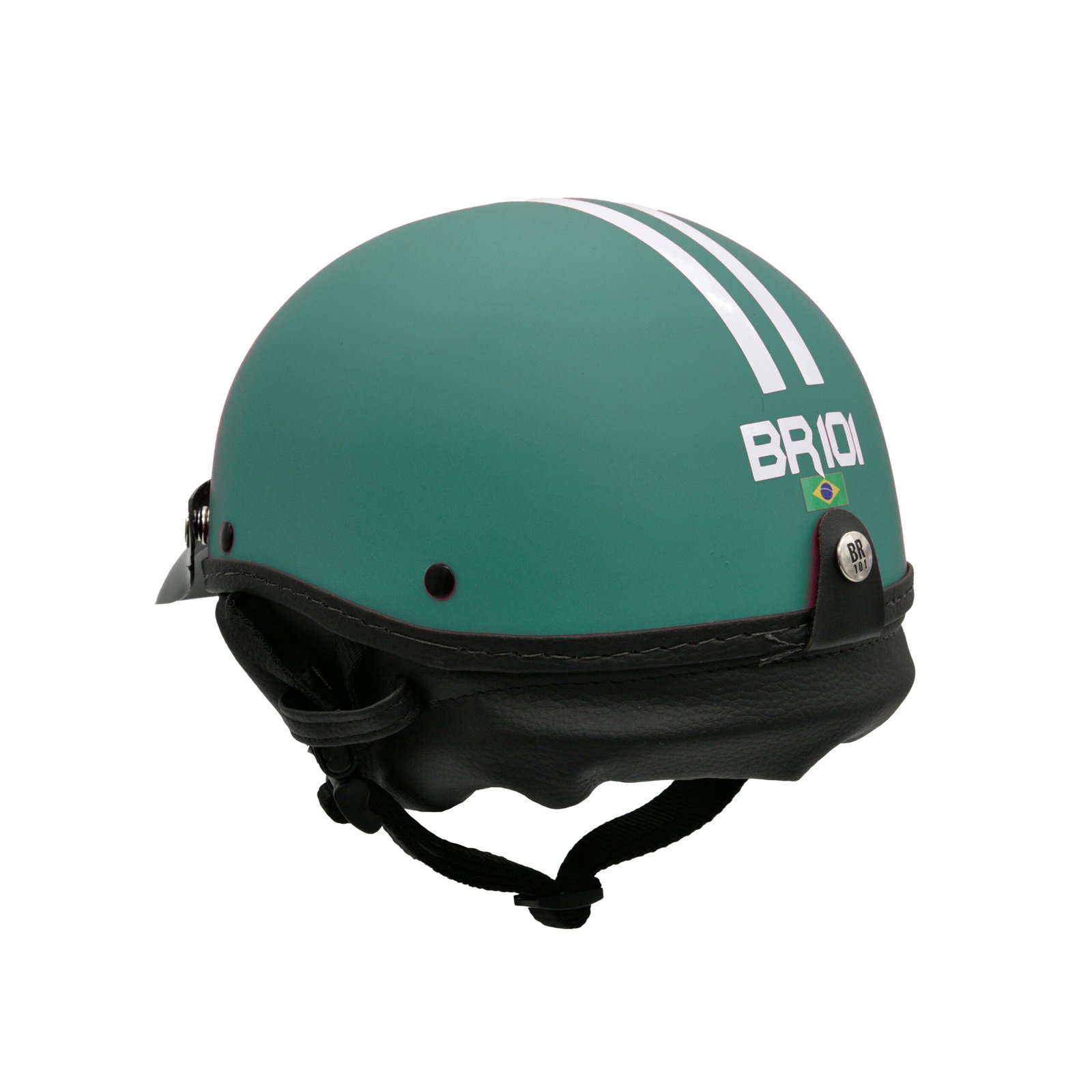 Capacete Coquinho BR 101 Verde Fosco Pala - Imagem 3