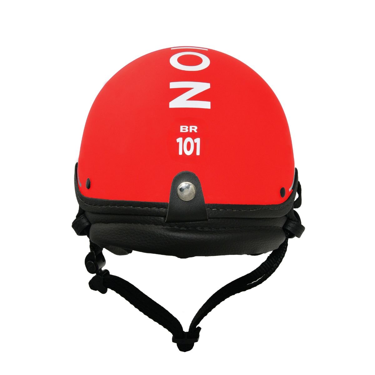 Capacete BR101 Coquinho Fashion Vermelho Fosco Pala - Imagem 2