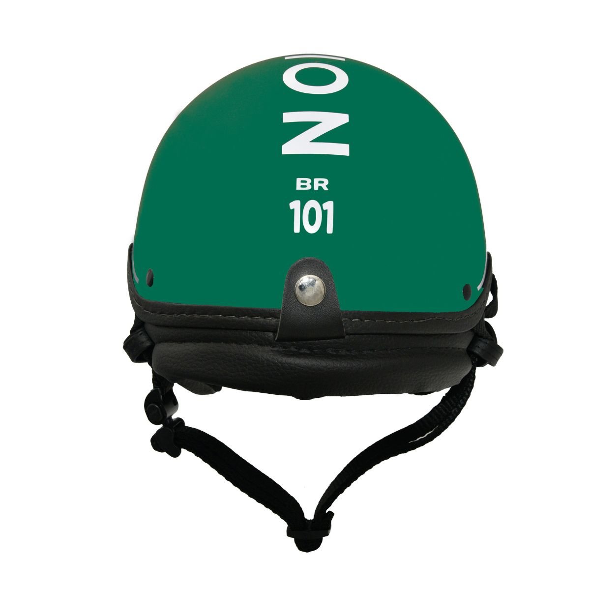 Capacete BR101 Coquinho Fashion Verde Fosco Pala - Imagem 2