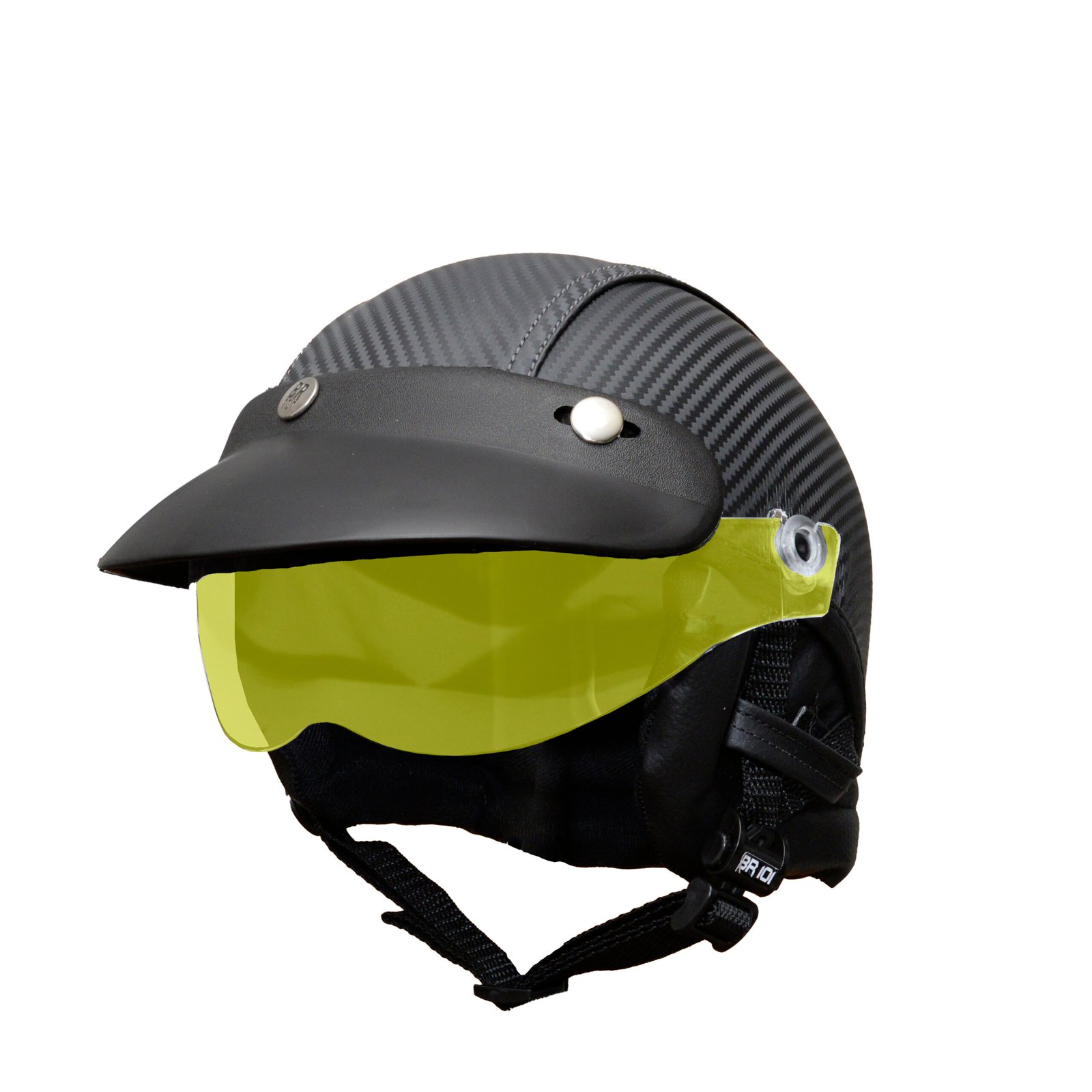 Capacete Coquinho BR101 Full Revestido Carbono Pala Fosca - Imagem 2
