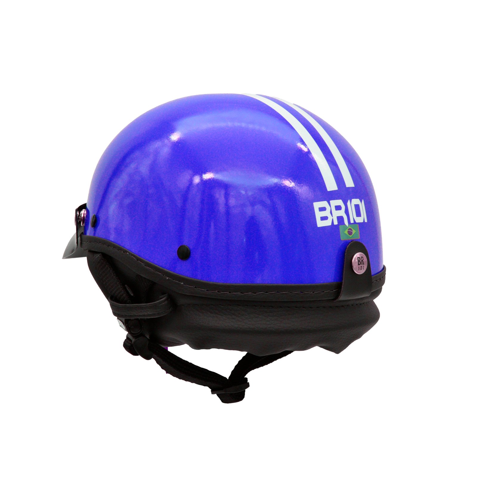 Capacete Coquinho BR 101 Azul Brilho Pala - Imagem 2
