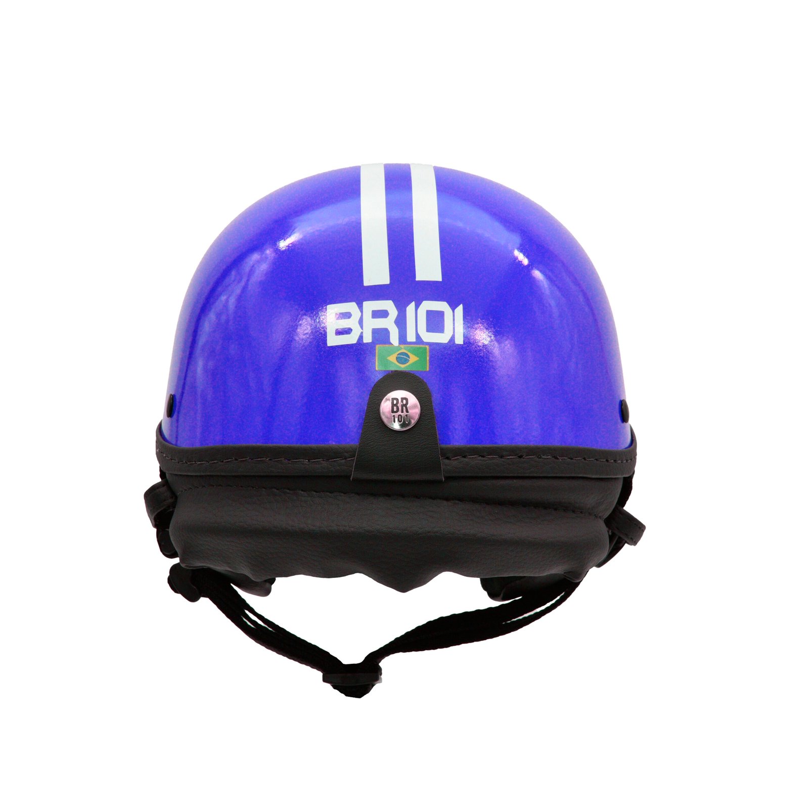 Capacete Coquinho BR 101 Azul Brilho Pala - Imagem 3