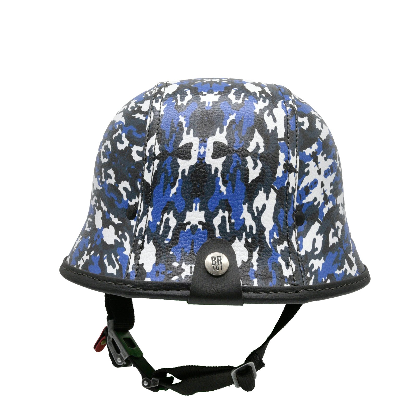 Capacete BR101 Alemão Camuflado Azul e Branco - Imagem 5