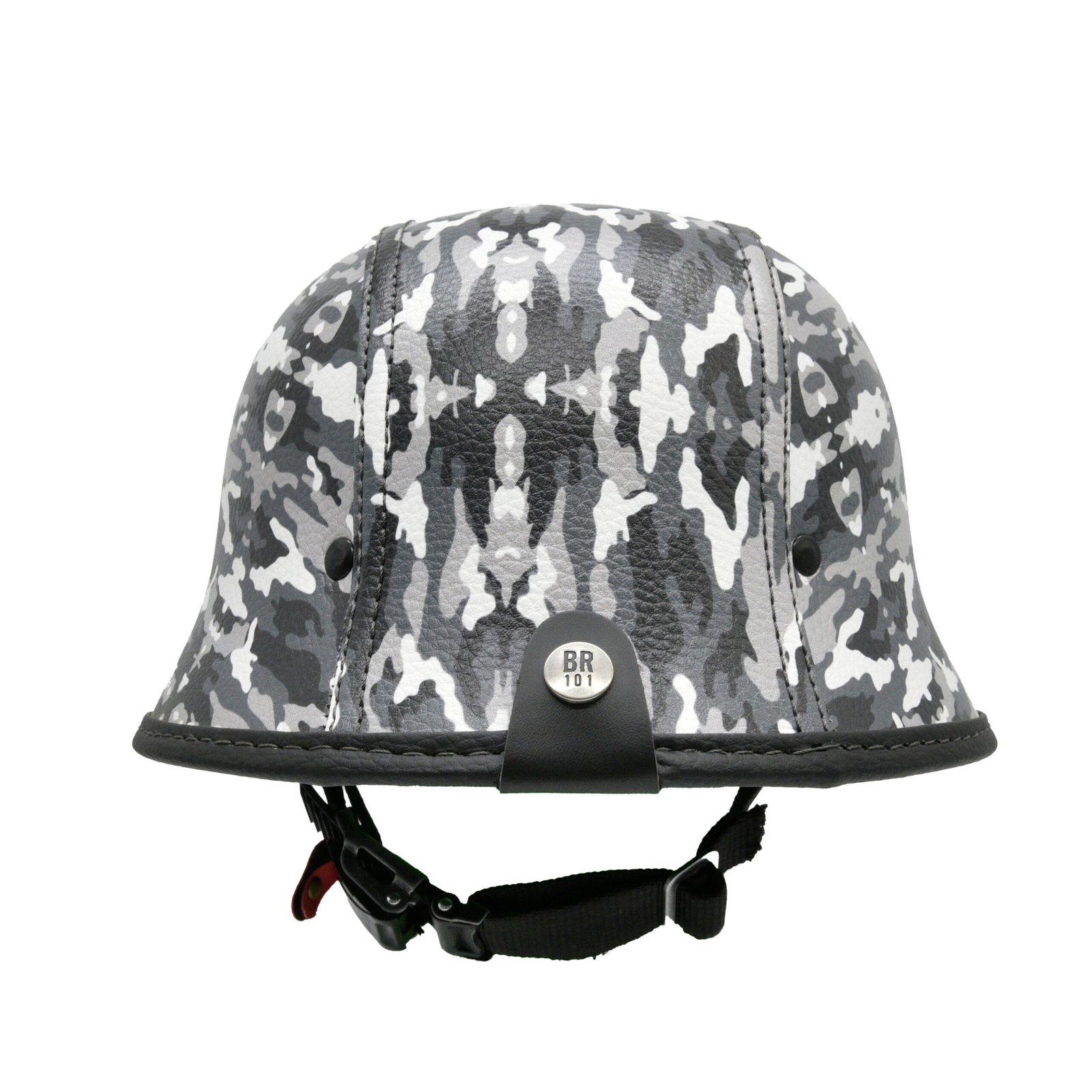 Capacete BR101 Alemão Camuflado Cinza e Branco - Imagem 5