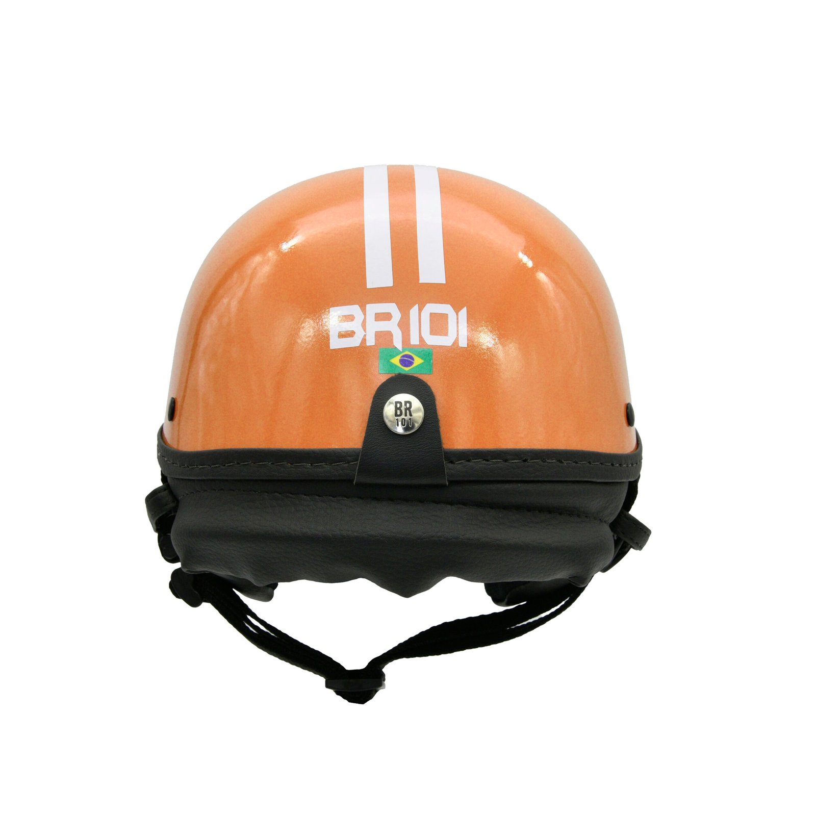 Capacete Coquinho BR 101 Laranja Brilho Pala - Imagem 3