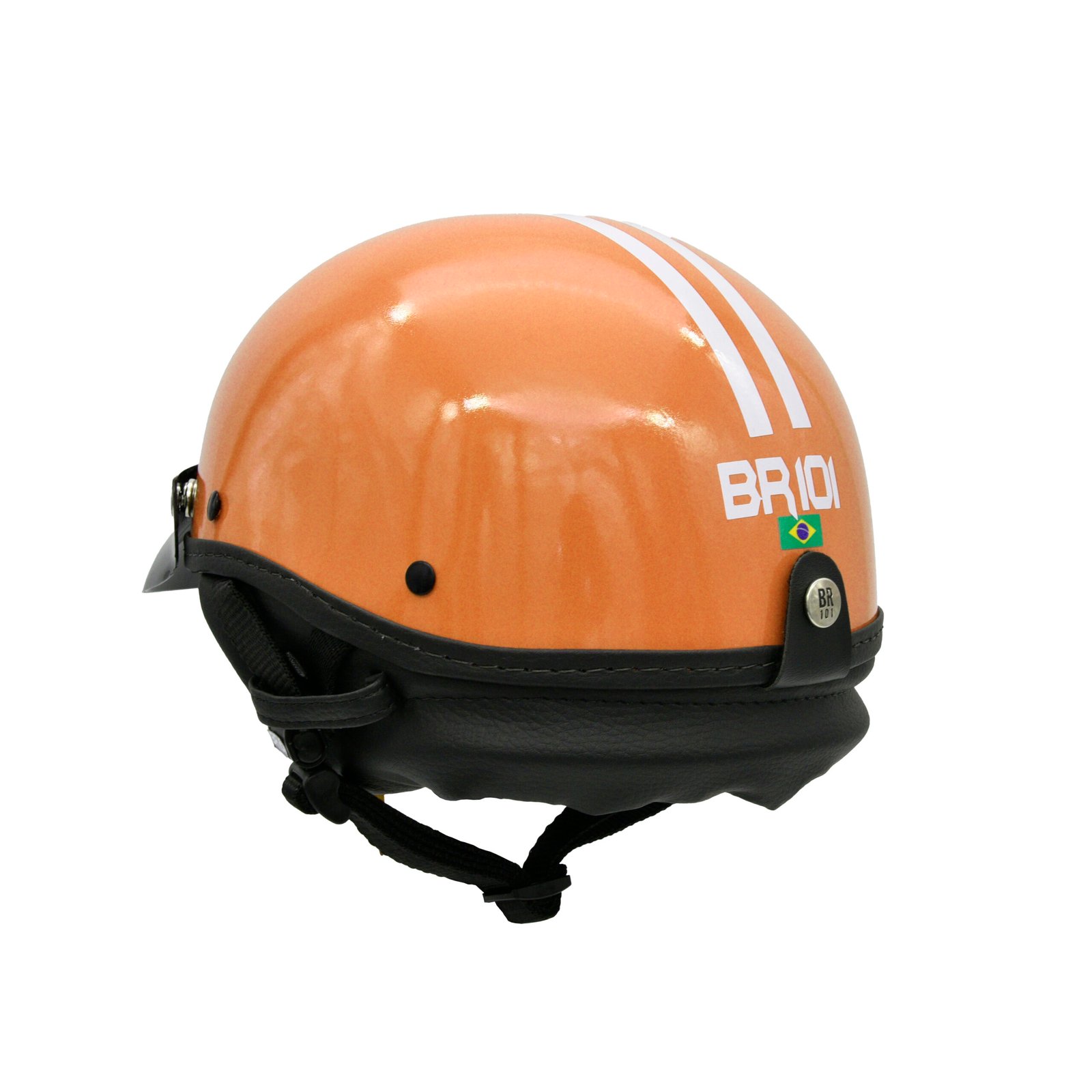 Capacete Coquinho BR 101 Laranja Brilho Pala - Imagem 4