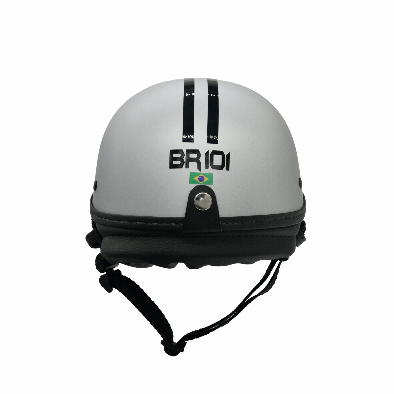Capacete Coquinho BR 101 Prata Fosco Pala - Imagem 3