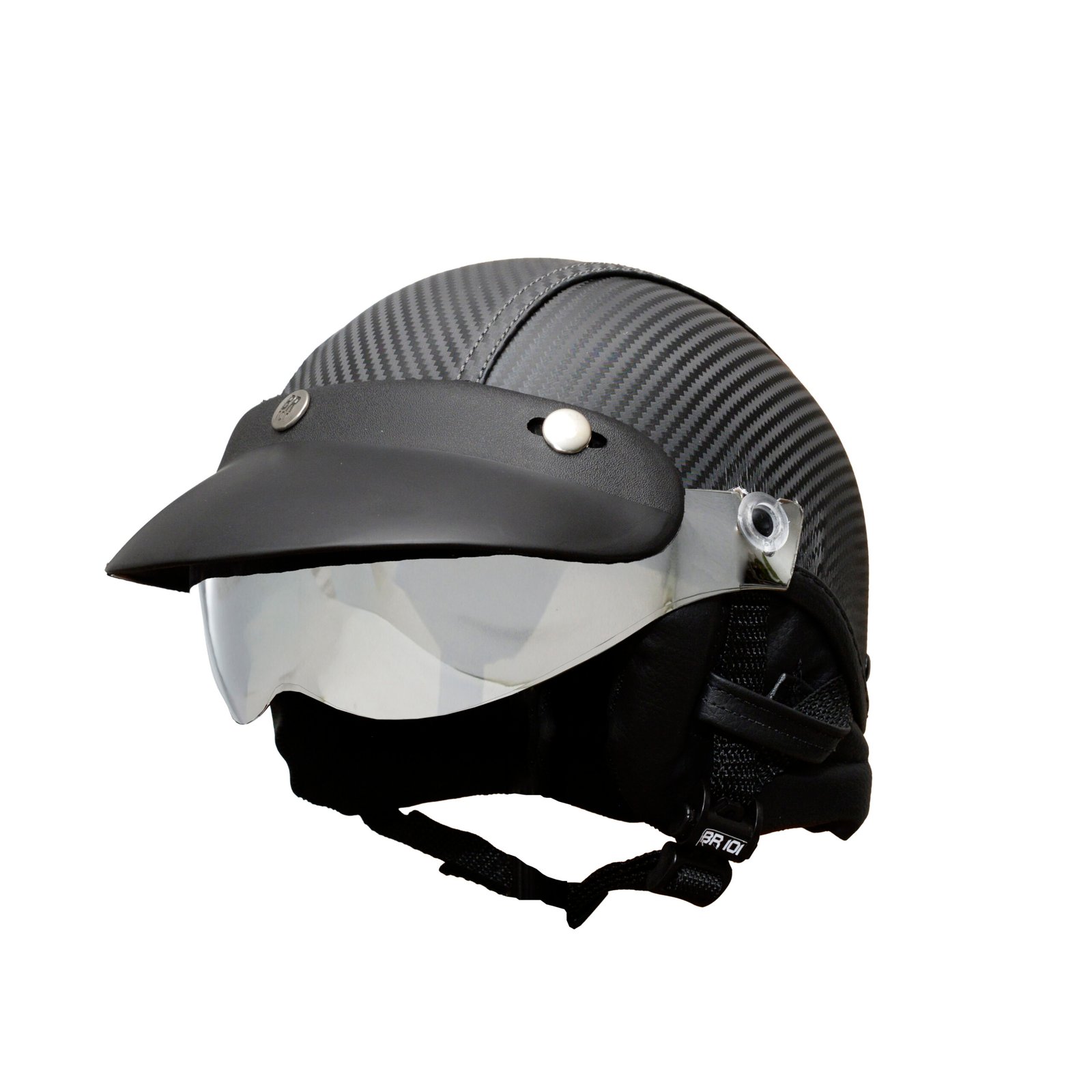 Capacete Coquinho BR101 Full Revestido Carbono Pala Fosca - Imagem 4