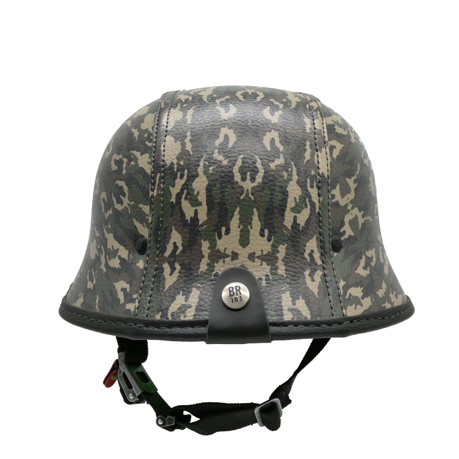 Capacete BR101 Alemão Camuflado Verde e Marrom - Imagem 5