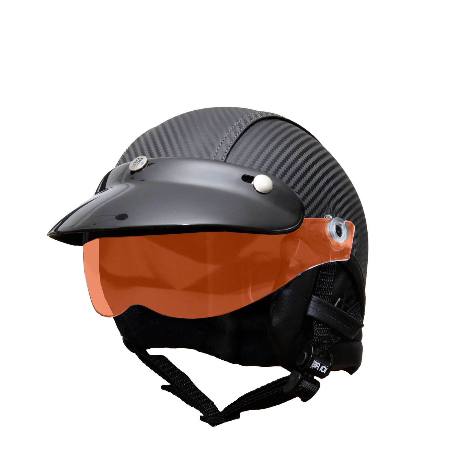 Capacete Coquinho BR101 Full Revestido Carbono Pala Fosca - Imagem 5