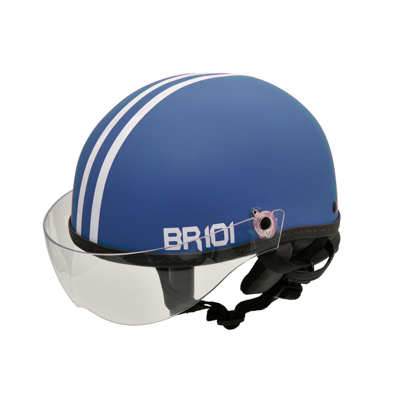 Capacete BR101 Coquinho Fosco Azul Vision - Imagem 3