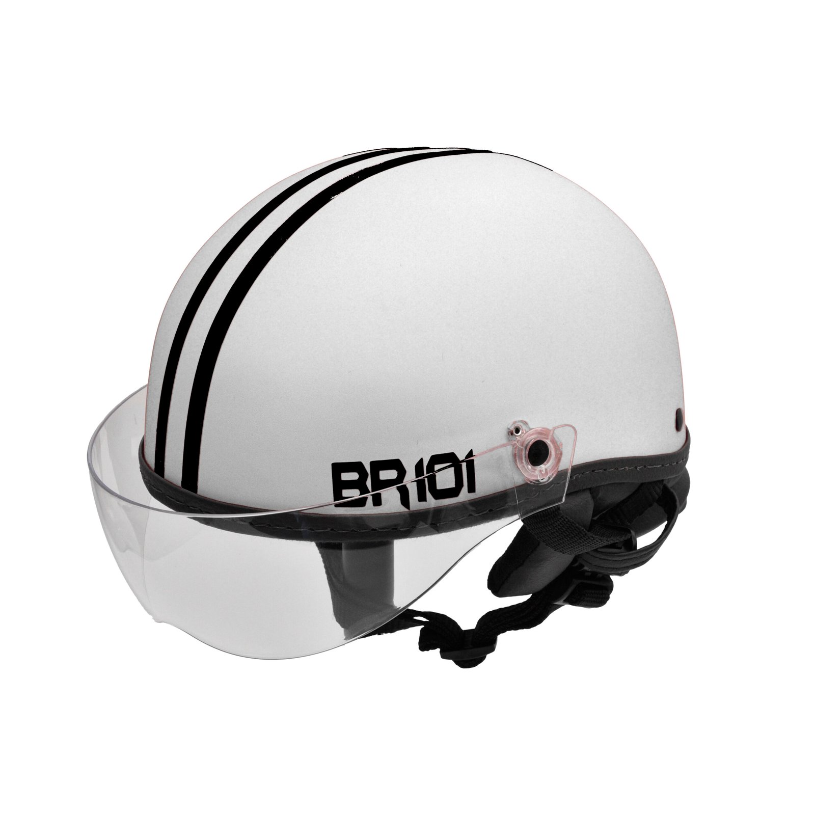 Capacete BR101 Coquinho Fosco Branco Vision - Imagem 4