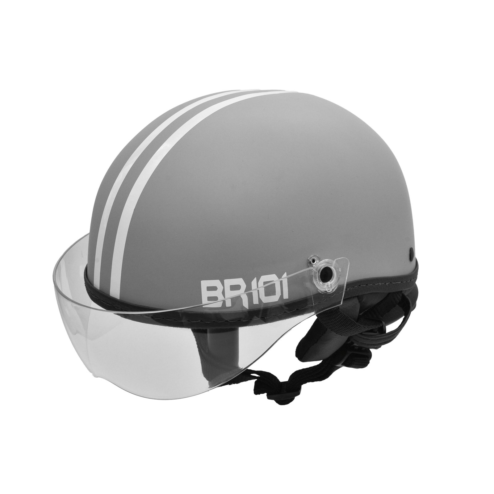 Capacete BR101 Coquinho Fosco Cinza Vision - Imagem 4