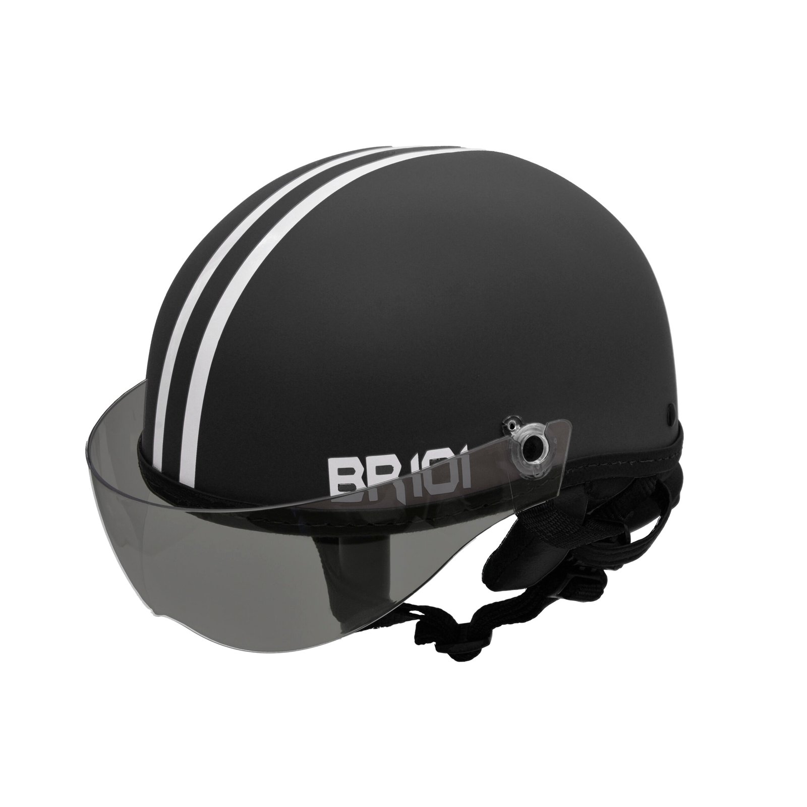 Capacete BR101 Coquinho Fosco Preto Vision - Imagem 4
