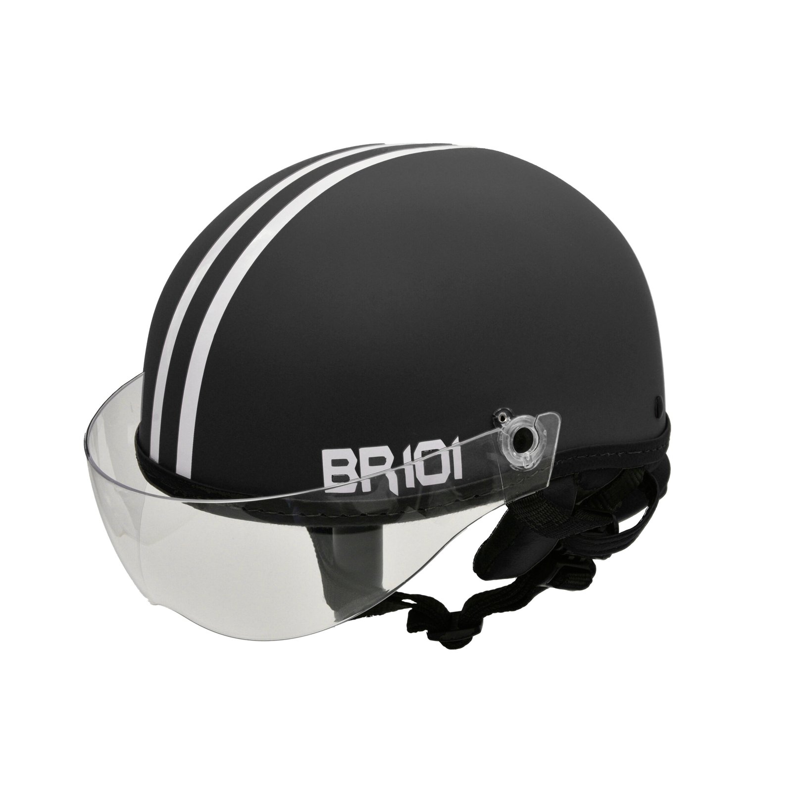 Capacete BR101 Coquinho Fosco Preto Vision - Imagem 3