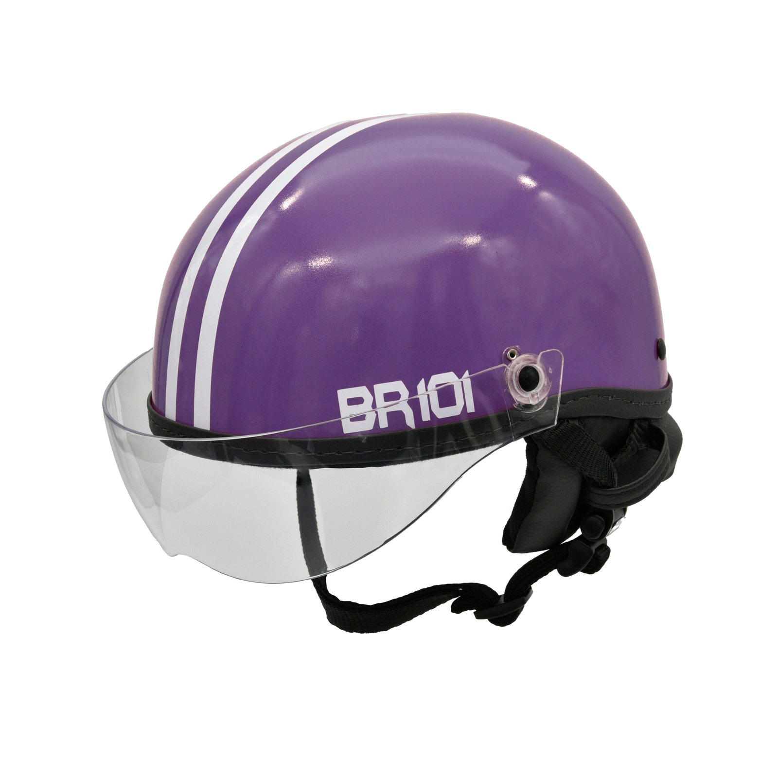 Capacete BR101 Coquinho Brilho Roxo Vision - Imagem 3