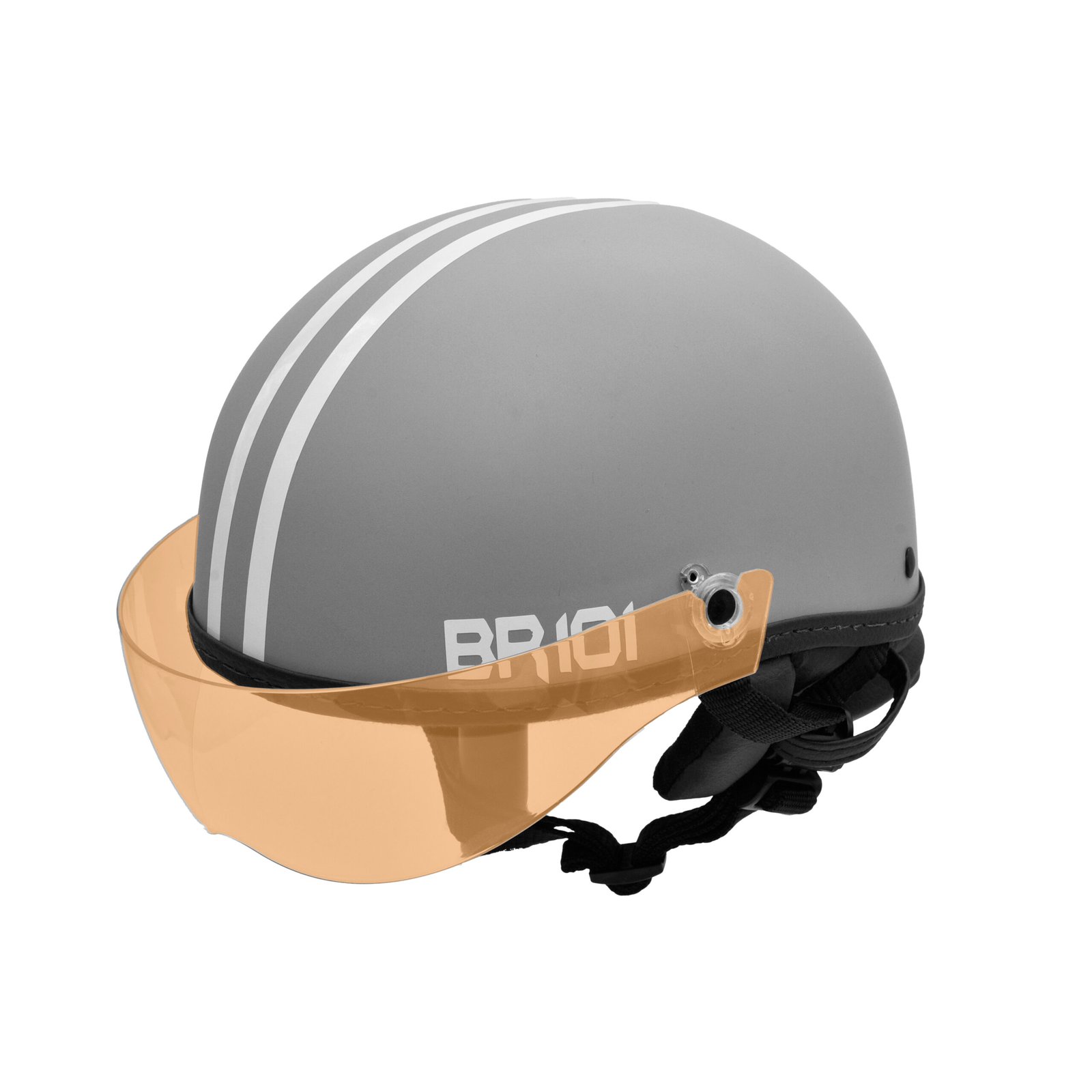 Capacete BR101 Coquinho Fosco Cinza Vision - Imagem 6