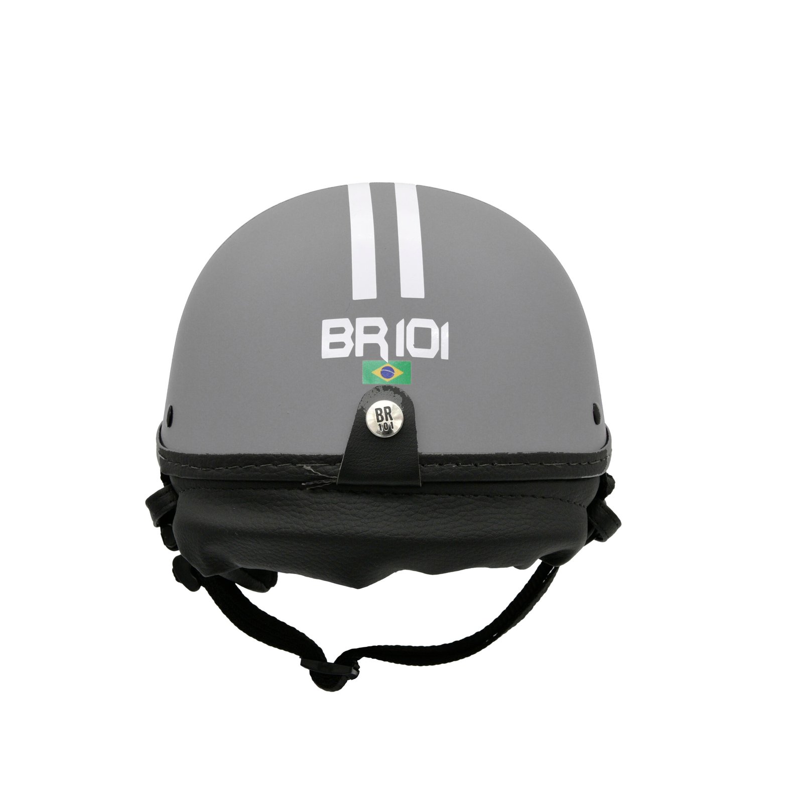 Capacete BR101 Coquinho Fosco Cinza Vision - Imagem 3
