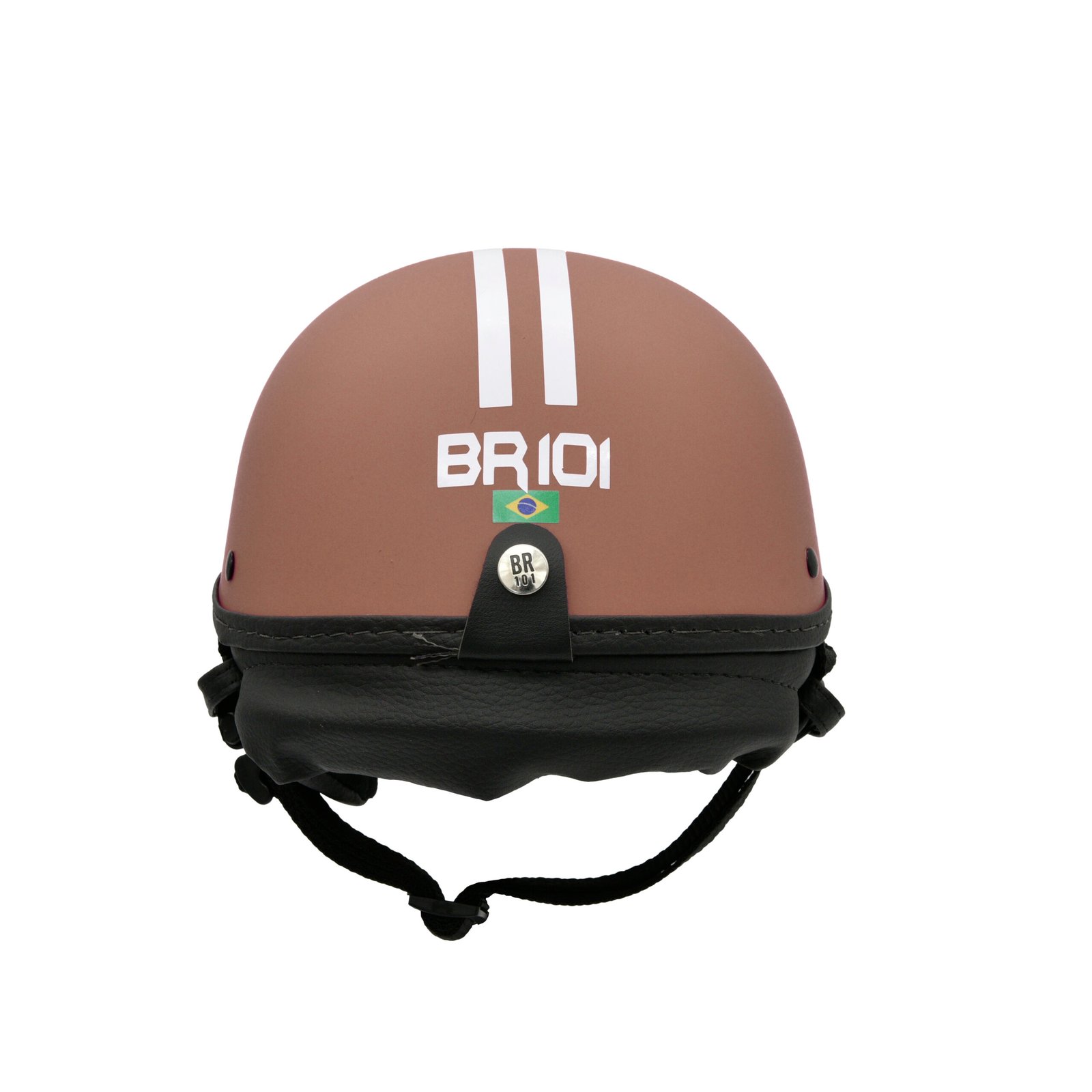 Capacete BR101 Coquinho Fosco Marrom Vision - Imagem 2