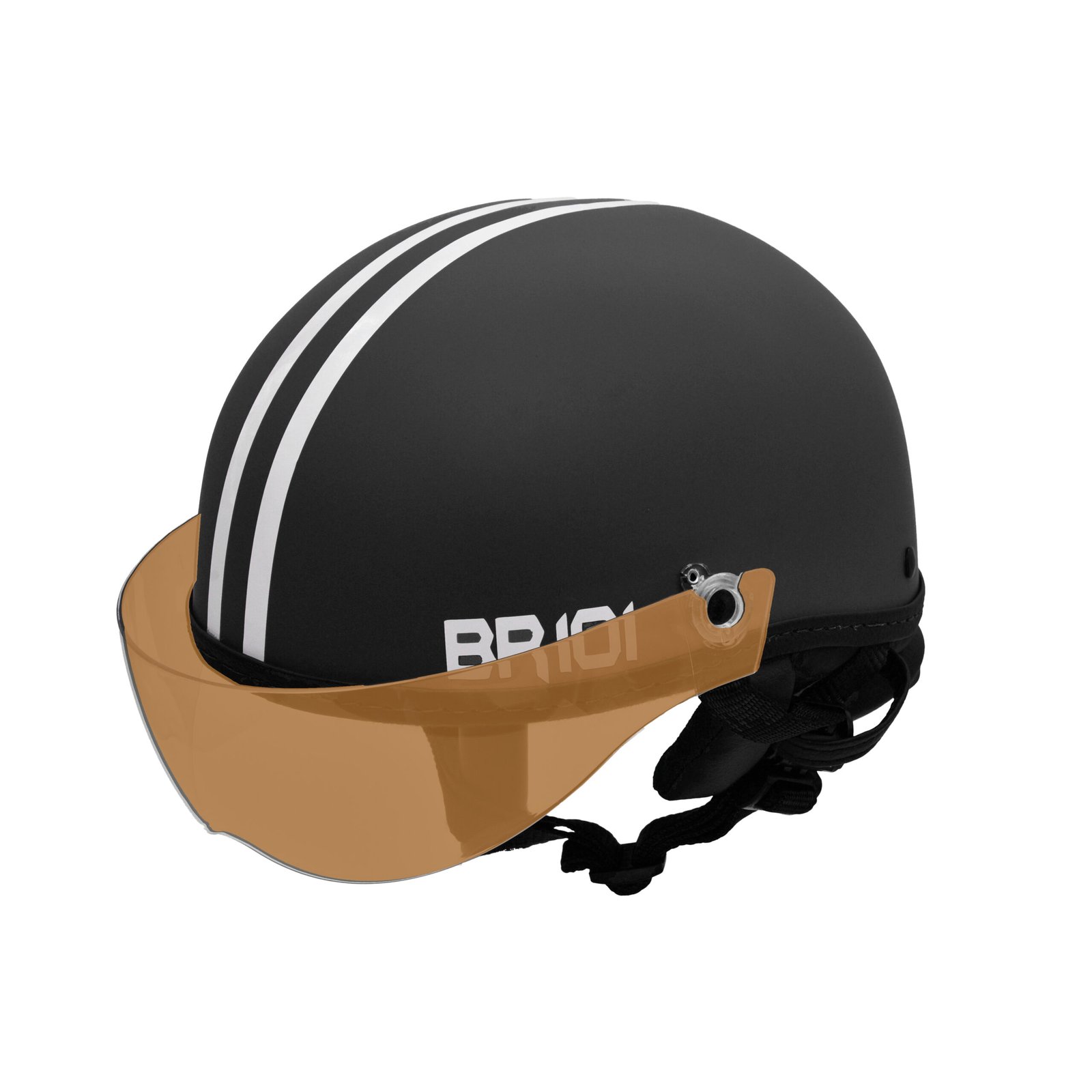 Capacete BR101 Coquinho Fosco Preto Vision - Imagem 5